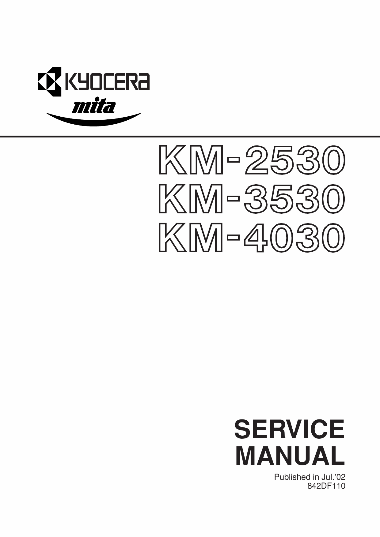 KYOCERA Copier KM-2530 3530 4030 Service Manual-1